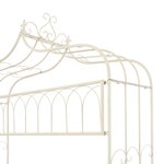 vidaXL Banc de jardin 122 cm Fer Blanc antique