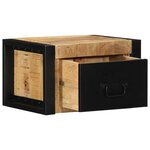 vidaXL Table de chevet 40x35x25 cm bois massif de manguier brut