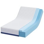 vidaXL Matelas Blanc et Bleu 80 x 160 cm Mousse à mémoire de gel