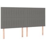 vidaXL Cadre de lit avec tête de lit Gris foncé 180 x 200 cm Tissu