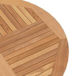 vidaXL Table pliable de jardin Ø 110x75 cm bois massif de teck