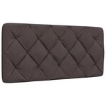 vidaXL Lit avec matelas marron foncé 100x200 cm tissu