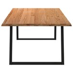 vidaXL Table à manger et bord naturel bois massif chêne rectangulaire
