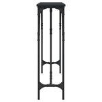 vidaXL Table console noir 140x23x75 cm bois d'ingénierie