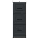 vidaXL Armoire à tiroirs Noir 33 x 34 5 x 87 cm Bois d'ingénierie