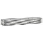 vidaXL Lit surélevé de jardin Acier enduit de poudre Argenté