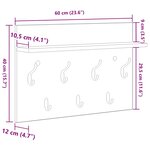 vidaXL Porte-manteau mural avec étagère Montage mural avec stockage Chêne sonoma 60 x 40 x 12 cm