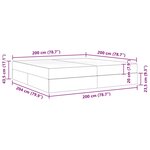 vidaXL Lit avec rangement et matelas Gris foncé 200 x 200 cm Polyester