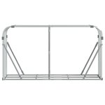 vidaXL Porte-bûches argenté 180x45x100 cm acier galvanisé