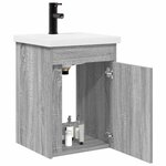 vidaXL Meuble de salle de bain avec robinet Sonoma gris