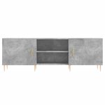 vidaXL Meuble TV gris béton 150x30x50 cm bois d'ingénierie