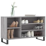 vidaXL Armoire à chaussures Sonoma gris 102x36x60 cm Bois d'ingénierie