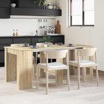 vidaXL Table à dîner 180 x 85 x 75 cm Bois d'ingénierie Chêne Sonoma