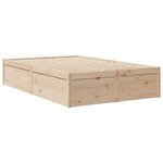 vidaXL Cadre de lit sans matelas 135x190 cm bois de pin massif