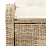 vidaXL Canapé de jardin 2 places avec coussins en poly rattan beige