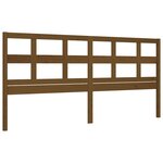 vidaXL Cadre de lit avec tête de lit marron miel 200x200cm bois massif