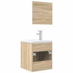 vidaXL Ensemble de meubles de salle de bain 3 Pièces chêne sonoma