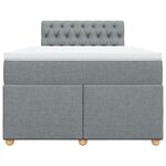 vidaXL Sommier à lattes de lit avec matelas Gris clair 120x200cm Tissu