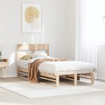 vidaXL Cadre de lit sans matelas 75x190 cm bois de pin massif