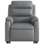 vidaXL Fauteuil inclinable Gris Similicuir