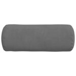 vidaXL Coussins d'accent 2 Pièces Gris foncé Ø 15 x 40 cm