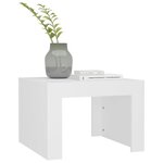 vidaXL Table basse Blanc 50x50x35 cm Aggloméré