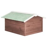 vidaXL Garage de tondeuse à gazon 72x87x50 cm Moka et blanc Sapin