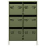 vidaXL Buffet haut vert olive 68x39x101 5 cm acier