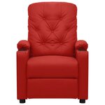 vidaXL Fauteuil de massage électrique Rouge bordeaux Similicuir
