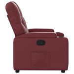 vidaXL Fauteuil inclinable Rouge bordeaux Similicuir
