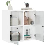 vidaXL Armoire murale avec portes en verre blanc 68x37x68 5 cm