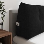 vidaXL Coussin de Dos Noir 100 x 24 x 50 cm tissu