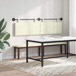 vidaXL Tête de lit suspendue Crème Tissu en velours côtelé