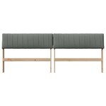 vidaXL Tête de lit capitonnée Gris foncé 200 cm Pin massif