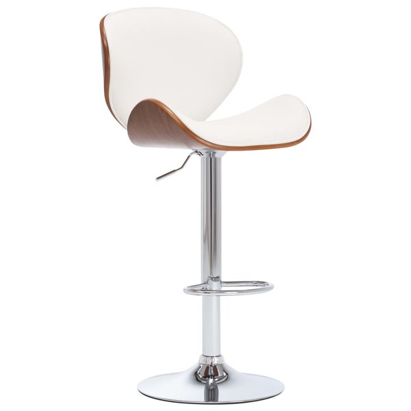 vidaXL Tabouret de bar Blanc Similicuir