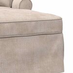 vidaXL Chaise lounge avec jupe Beige 157 x 91 x 91 cm ARES
