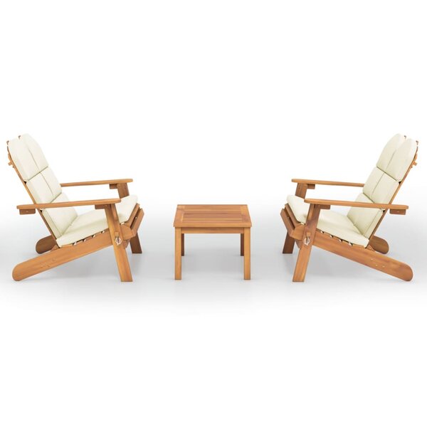 vidaXL Ensemble de salon de jardin Adirondack 3 Pièces bois acacia solide
