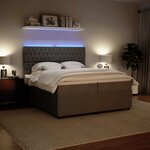 vidaXL Sommier à lattes de lit et matelas Gris clair 200x200cm Velours