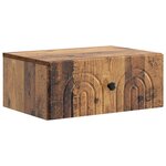 vidaXL Cabinet de chevet mural 2 Pièces Bois ancien 49 x 34 5 x 20 cm