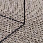 vidaXL Tapis de surface Rond LUGO Taupe Ø 160 CM Polyester