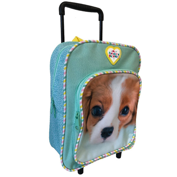 Mini trolley bleu chien