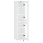 vidaXL Buffet haut Blanc 34 5x34x180 cm Bois d'ingénierie
