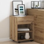 vidaXL Armoire roulante chêne artisanal 46x36x59 cm bois d'ingénierie