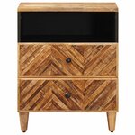vidaXL Table de chevet Marron 50 x 33 x 60 cm Bois de mangue massif