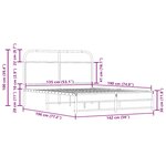 vidaXL Cadre de lit sans matelas 135x190 cm chêne fumé bois ingénierie