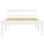vidaXL Cadre de lit sans matelas blanc bois de pin massif 90x200 cm