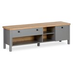 Meuble TV en Bois Gris 146 5 cm