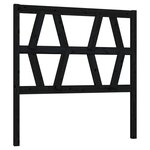 vidaXL Tête de lit Noir 96x4x100 cm Bois massif de pin