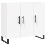 vidaXL Buffet blanc 90x34x80 cm bois d'ingénierie