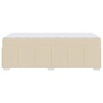 vidaXL Cadre de lit avec matelas Crème 90 x 200 cm tissu